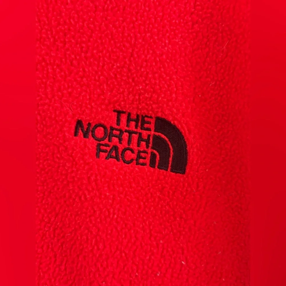 The North Face Polartec Vintage Red Fleece Full Zip Vest, Sleeveless Outerwear